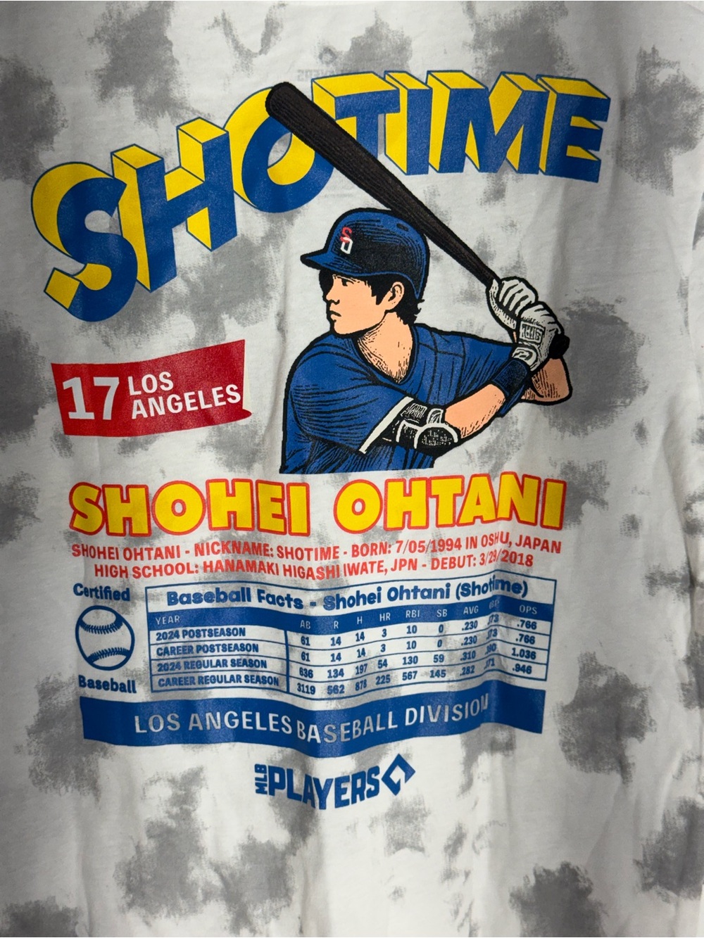 MLB White & Gray Tie-Dye 'Showtime' Baseball Graphic Tee - Picture 6 of 8